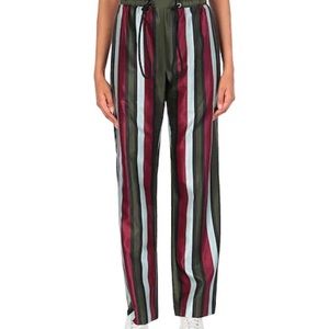 Burberry Ladies Cotton Silk Striped Tailored Track Pants US6